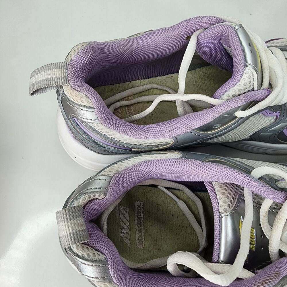 Avia Women 8.5 Athletic Sneakers 5000 Silver Purple White WMAV43GX002L Workout - Picture 4 of 10